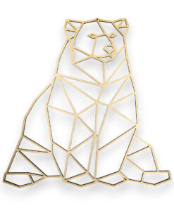 Alternative view of Holzdeko „Braunbär“ – Wandbild oder Aufsteller im Low-Poly-Stil
