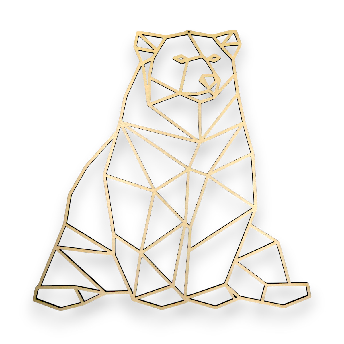 holz-wanddeko-braunbär-low-poly-38x38cm-front-2
